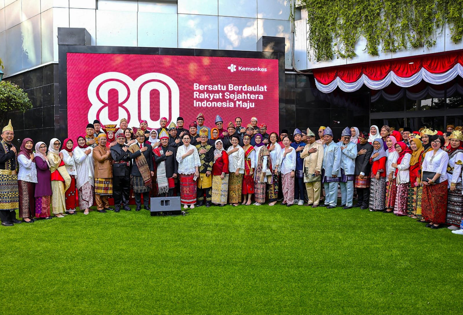 Upacara Peringatan HUT Ke-80 Kemerdekaan RI di Kementerian Kesehatan